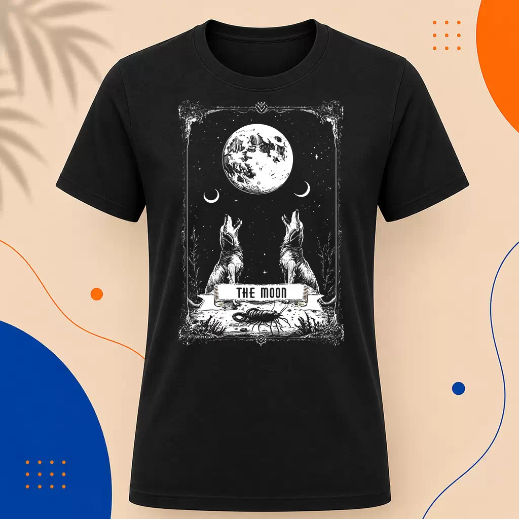 Pánské tričko - The Moon - Měsíc - Tarot - Velká Arkána